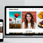 **A vibrant, inviting online portfolio website showcasing a freelancer's best photography work. The layout is clean, modern, and easily navigable on mobile devices. Include a testimonial from a satisfied client, highlighting positive results.**