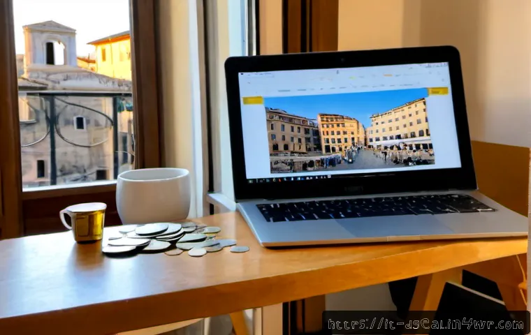 Home 9 디지털 노마드의 소득 다각화 전략 - Photorealistic Italian digital nomad in a bright Rome apartment workspace, confident professional re...