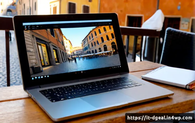 Home 12 디지털 노마드의 온라인 포트폴리오 만들기 - Photorealistic Italian digital nomad building an online portfolio at a sunlit café terrace in Rome, ...