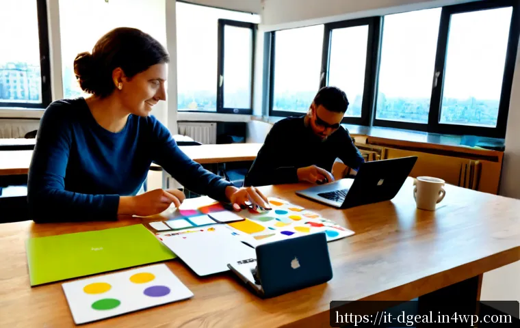 디지털 노마드를 위한 서비스 디자인 - Photorealistic service design workshop for digital nomads in a bright coworking space in Milan, dive...
